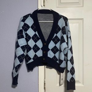 Romwe- blue cardigan